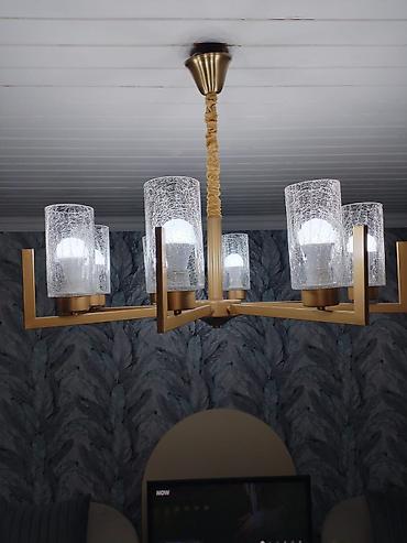 ulduz tavan: Çılçıraq, 8 lampa, Metal — 3