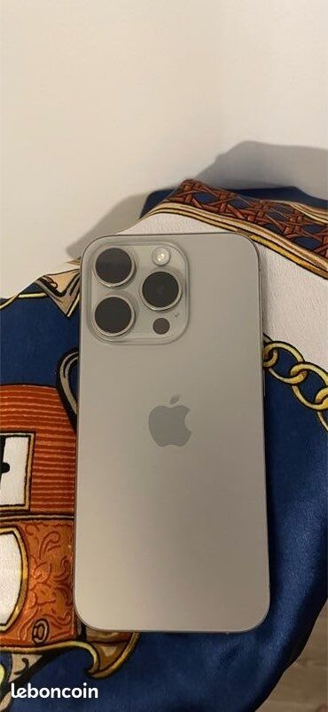 Apple iPhone: IPhone 15 Pro Max, 256 GB, Natural Titanium, Face ID, Sənədlərlə