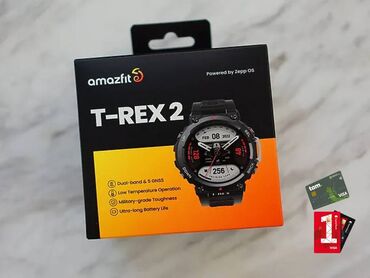 Qol saatları: Amazfit T-rex 2 (Mağazadan satılır) smart saat. Yeni, bagli qutuda
