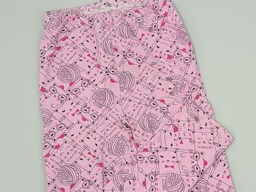różowe spodnie z wysokim stanem: Spodnie domowe 11 lat, wzrost - 146 cm., stan - Zadowalający