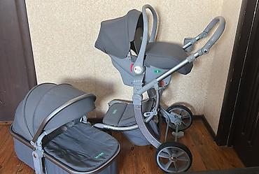 avtokreslo: Kidilo 3‑ü 1‑də uşaq arabası dəsti - Rəng: boz/gri - Komplekt: şassi — 2