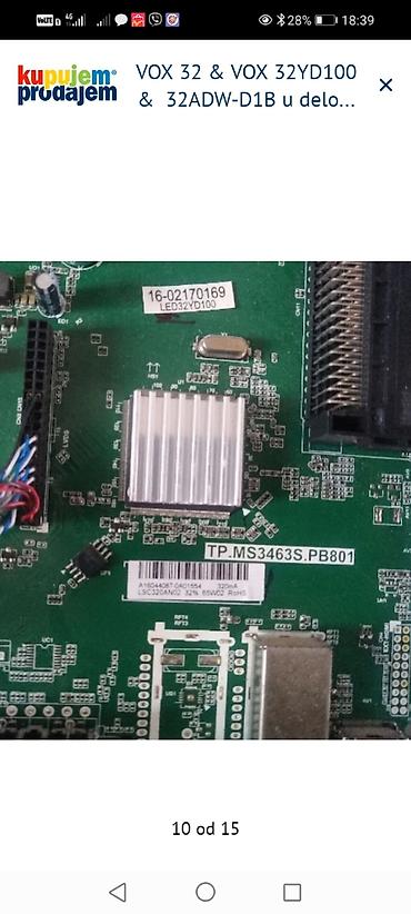 Aksesoari za TV i video: VOX 32” televizori – delovi Dostupni delovi za modele: - VOX 32YD100 na lalafo.rs — 10 Aksesoari za TV i video: VOX 32” televizori – delovi Dostupni delovi za modele: - VOX 32YD100 — 10