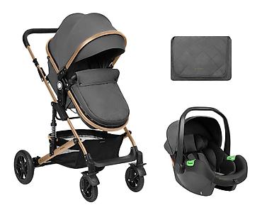 pernice pepco: KIKKA BOO Amaia premium 2u1 set – kolica sa I-Size autosedištem, dark — 1