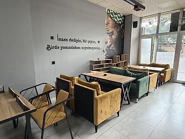 Müasir üslubda hazırlanmış kafe/lounge məkanı üçün tam avadanlıqlı