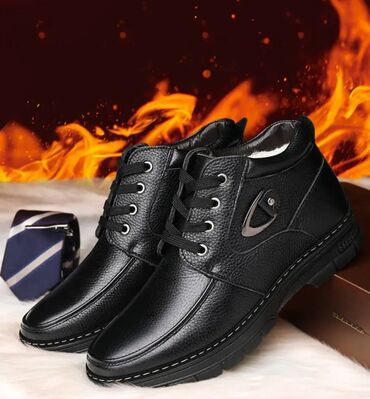 Digər kişi geyimləri: Yeni təbii dəridən içi xəzli və xəzsis sürüşməyən bot çəkmələr. Satış — 2