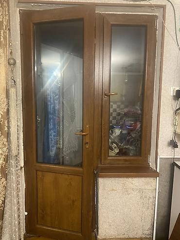 qapı altı rezin: PVC balkon qapısı və yan pəncərə dəsti 2ci əl super vəziyyətdə yeni — 1