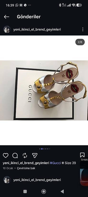 Basanoşka və səndəllər: Gucci qadın platforma sandal – ölçü 39 - Model: Açıq burunlu — 1