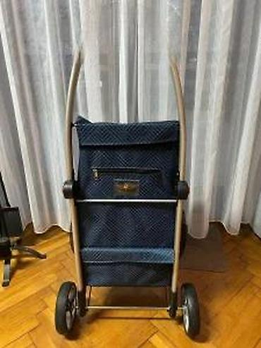 Putni koferi i torbe: Kolica za kupovinu sa torbom – plavo/tamnonavy dezen sa finim — 18
