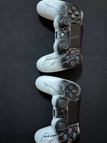 PS4 (Sony Playstation 4): PlayStation 4 Slim oyun konsolu + unikal dizaynlı DualShock 4 pultu - — 8