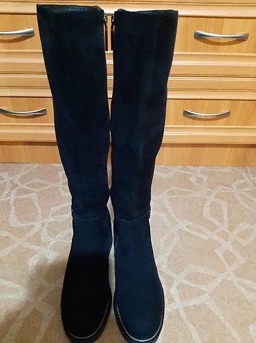 Сапоги: 1) Сапоги, ЕвроЗима, хорошего качества, замшевые черные, размер 39 — 5