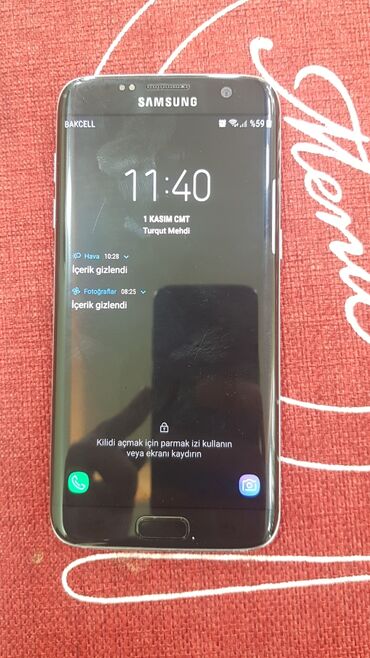 iohone 8: Samsung Galaxy S7 Edge Duos, rəng - Qara, İki sim kartlı