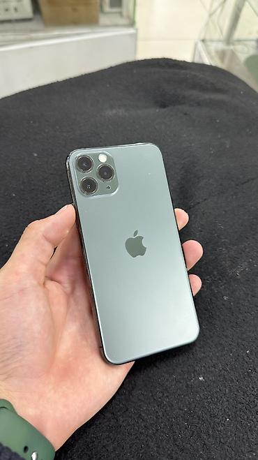 телефон iphone 11: IPhone 11 Pro, Б/у, 256 ГБ, Зеленый, Защитное стекло, Чехол, 78 % — 1