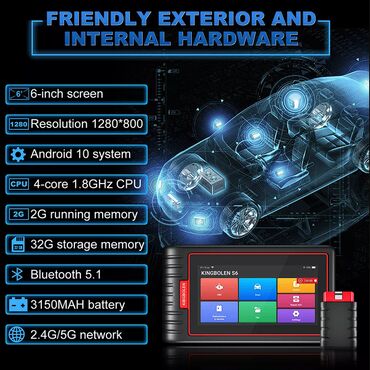 Alati za automobile: Novo - Kingbolen S6 OBD2 28 Reset IMMO/BMS/TPMS/ABS Bleeding Novo - — 8