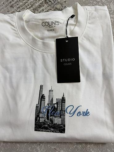 Эркектер кийими: Футболка COLIN’S STUDIO - Цвет: белый - Размер: XL (X-Large, указано — 1