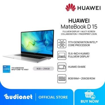 Ноутбуки: Ноутбук, Huawei, 8 ГБ ОЗУ, Intel Core i5, 15.6 ", Б/у, Для несложных задач, память SSD