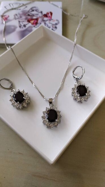 silver shop слике: Set: Minđuše, Ogrlica, Privezak, Materijal: Srebro