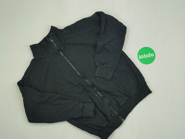 Moda: Bluza z kapturem, L (EU 40), wzór - Jednolity kolor, kolor - Czarny