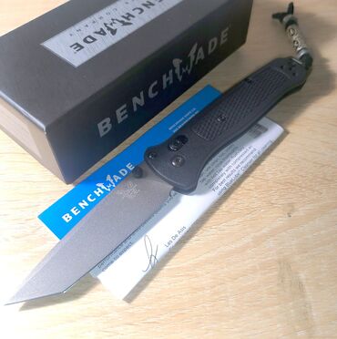метательный нож: Складной нож, Benchmade bailout на клинке церакот (нержавеющая