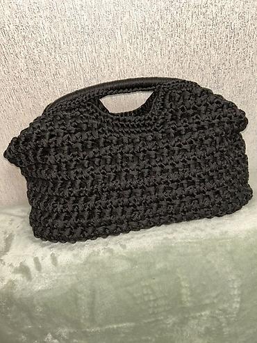 Çantalar: Əl işı toxunma çanta kolleksiyası - Material: parlaq ip, möhkəm — 4
