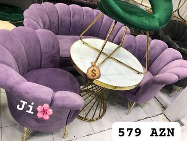 Masa və oturacaq dəstləri: Yeni, Divan, 2 kreslo