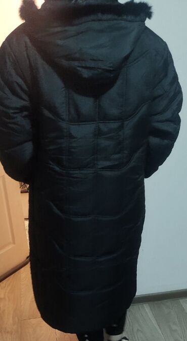 duga zimska jakna: 3XL (EU 46), Jednobojni, Sa postavom