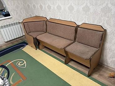 кух уголки: Кухонный мягкий уголок, Б/у, ЛДСП, цвет - Коричневый — 1