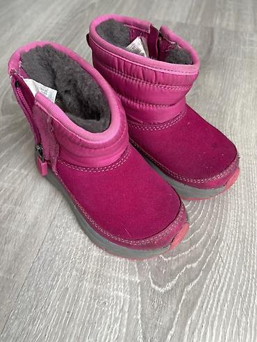 обувь уги: Детские зимние ботинки UGG - Цвет: ярко-розовый/фуксия с серой — 1