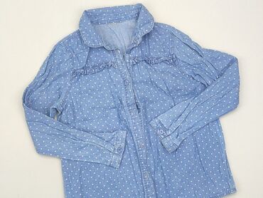 koszula lniana wólczanka: Shirt 3-4 years, condition - Very good, pattern - Peas, color - Light blue