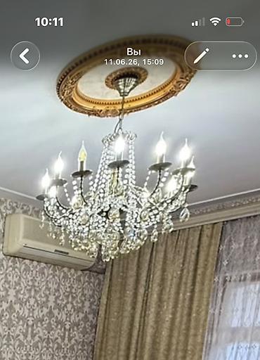 Çılçıraq, 10 və daha çox lampa, Xrustal
