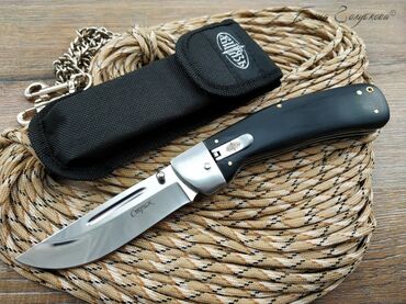автоматический нож: Нож Стриж от Витязь сталь 65х13, рукоять черное дерево Складной