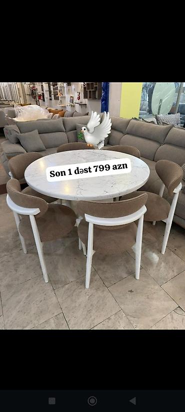 Mətbəx üçün, Yeni, Yumru masa, 4 stul lalafo.az -da Mətbəx üçün, Yeni, Yumru masa, 4 stul
