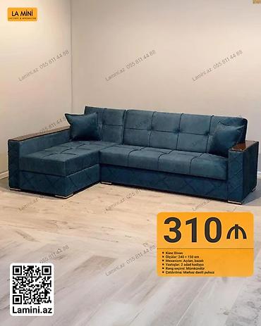 Künc divan – LA MINI - Ölçülər: 240 × 150 sm - Mexanizm: açılan