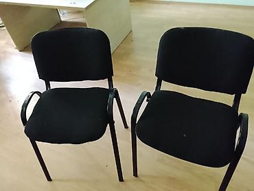 Ofis mebeli: Ofis tipli qara rəngli qonaq/kilid stulları – 2 ədəd - Model: klassik — 2