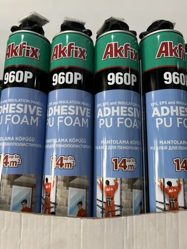 шпатель для натяжных потолков: Клей-пена полиуретановая Akfix 960P для крепления XPS, EPS и