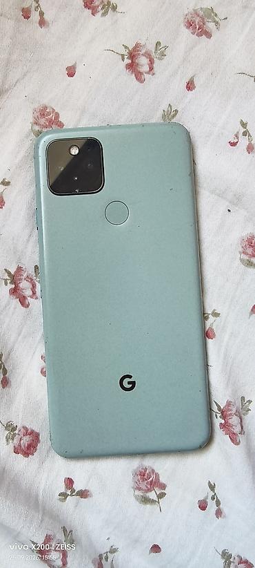 телефон сломанный: Google Pixel 5, Б/у, 128 ГБ, цвет - Зеленый — 1