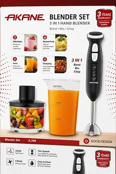 sonifer blender: Akane A399 3-ü 1-də Çoxfunksiyalı Blender Dəsti – 340W Mətbəxdə — 1