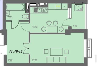 агентство квартира: Построен, Элитка, 1 комната, 41 м²