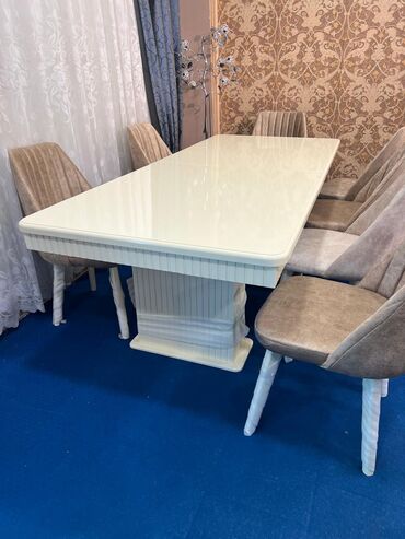 Masa və oturacaq dəstləri: Masa+6 stul yenidr sifarişle yiqilir qiymət 650 AZN çatdırilma