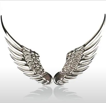 очки 3д: Автомобильная Наклейка 3D металлическое Крыло ангела, Хром 3D крылья