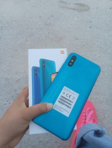 Redmi 9A, 32 ГБ, цвет - Голубой, Отпечаток пальца, Две SIM карты