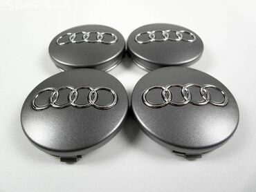 Auto delovi, gume i tjuning: Čepovi za felne AUDI sivi - set 4 komada Čepovi za felne sa logom