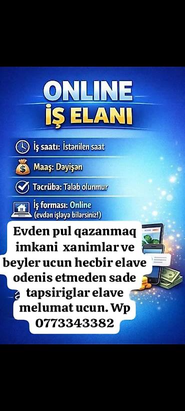 упаковщица работа: Online iş imkanı – evdən işləmək üçün sadə tapşırıqlar - İş saatı — 1