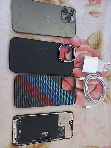 Уюлдук телефондор жана аксессуарлар: IPhone 13 Pro Max, Колдонулган, 256 ГБ, Күмүш, Заряддоочу түзүлүш, Коргоочу айнек, Каптама, 100 % — 2