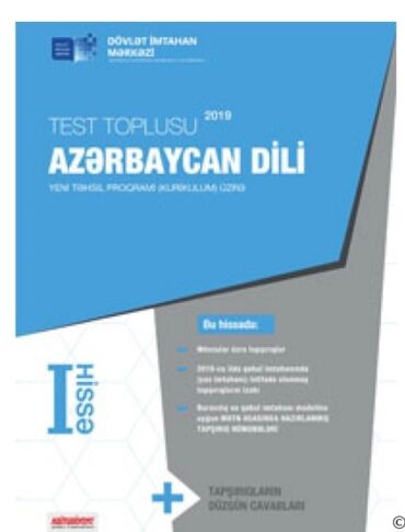 azerbaycan dili test toplusu 1 ci hisse cavabları 2019: Azərbaycan dili Testlər 11-ci sinif, DİM, 1-ci hissə, 2019 il