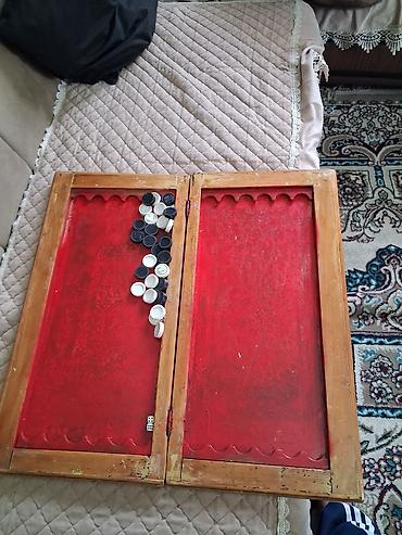 nərd taxtas: Taxta nərd dəsti - Material: ağac (qatlanan korpus, taxta çərçivə) - — 3