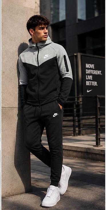 sako crni: Nike muška trenerka NOVO Novo Pamuk double face Veličine s m l xl — 3