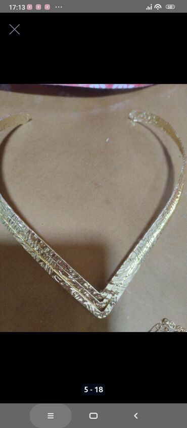 Sırğalar: 24 k. qizil suyuna cekilmis gold roze rengli qolbaq, sirqa. maqaza — 11