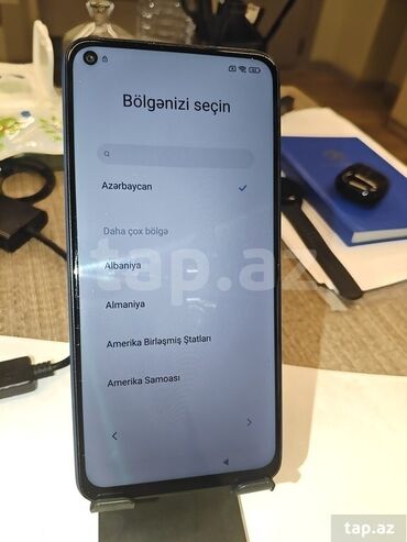 telefonlar sumqayit: Xiaomi Redmi Note 9, 128 GB, rəng - Göy, 
 Sensor, Barmaq izi, İki sim kartlı