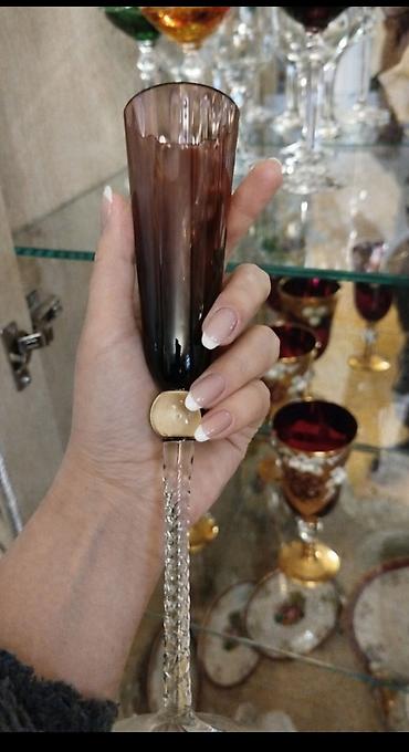 itmiş eşyalar: Qədəhlər, rəng - Bənövşəyi, Şüşə, 200 ml, Çexiya — 2