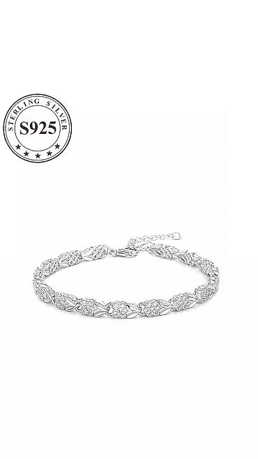 Aksesuarlar: S925 Sterlinq Gümüş Bilərzik 🎁 Qablaşdırma hədiyyə - Material: 925 — 6